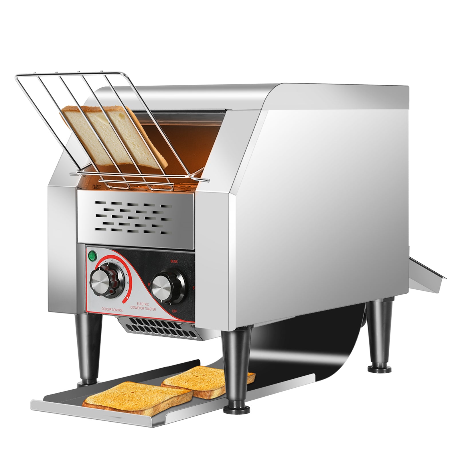 Commercial conveyor clearance toaster