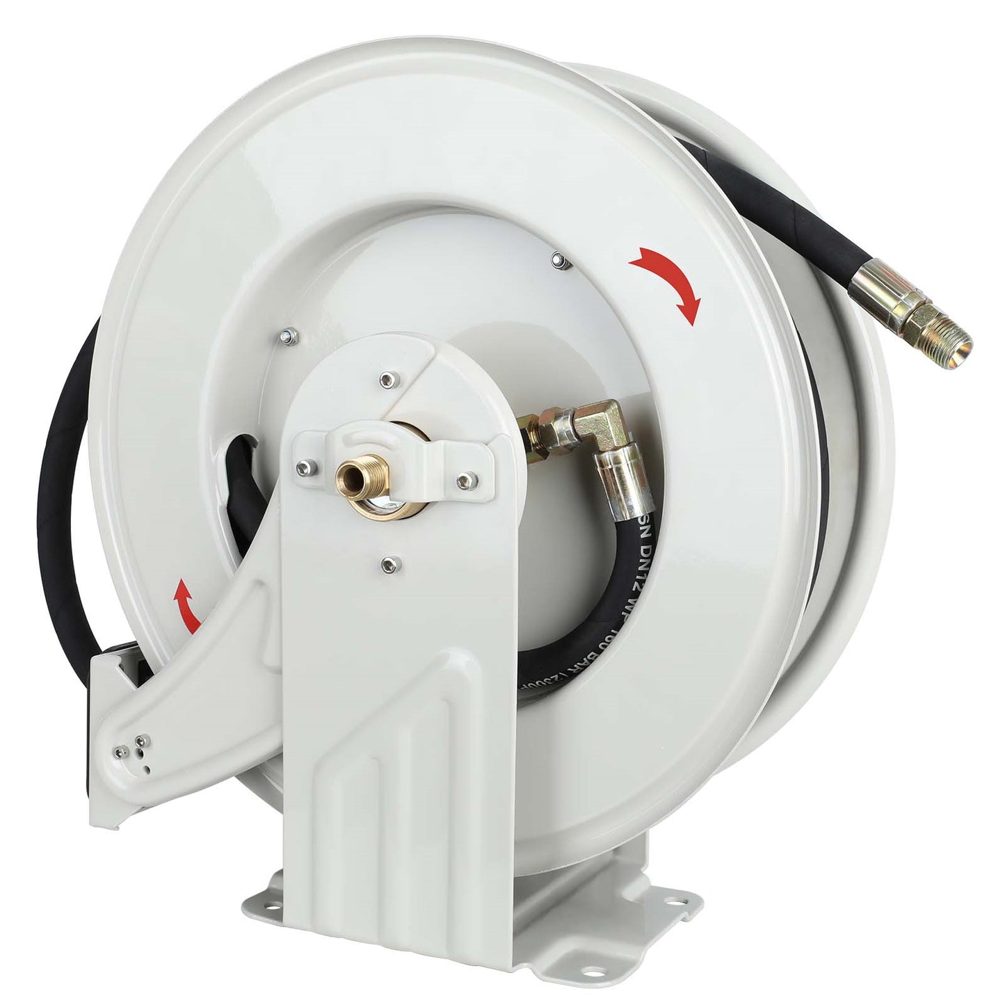 Retractable Oil Hose Reel 1/2" x 50' Heavy Duty Steel Construction Hose Reel