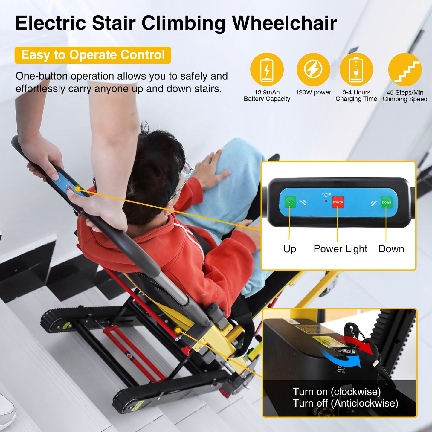 Portable Stair Lifting Motorized Climbing Wheelchair Stair Elevator FDA Approved