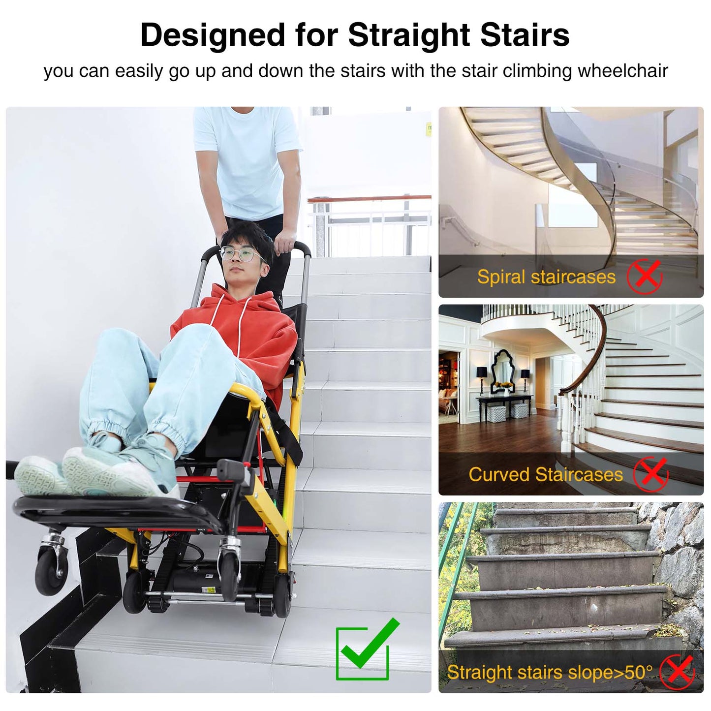 Portable Stair Lifting Motorized Climbing Wheelchair Stair Elevator FDA Approved