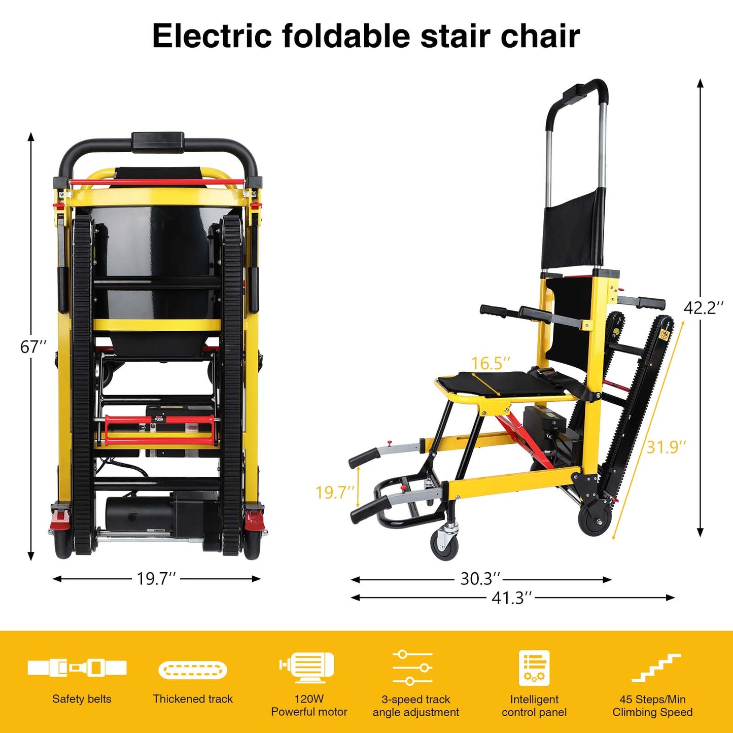 Portable Stair Lifting Motorized Climbing Wheelchair Stair Elevator FDA Approved