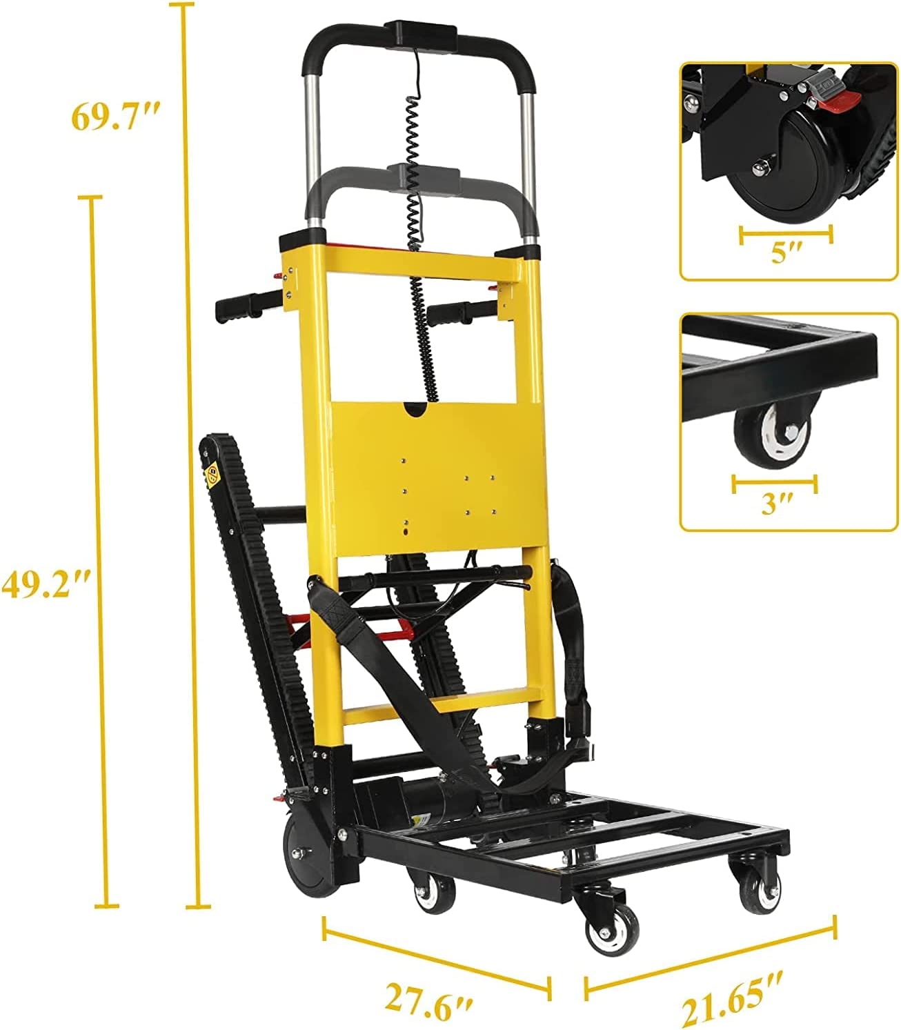 Electric Stair Climbing Hand Trucks Dolly Cart for Moving 441lbs Capacity