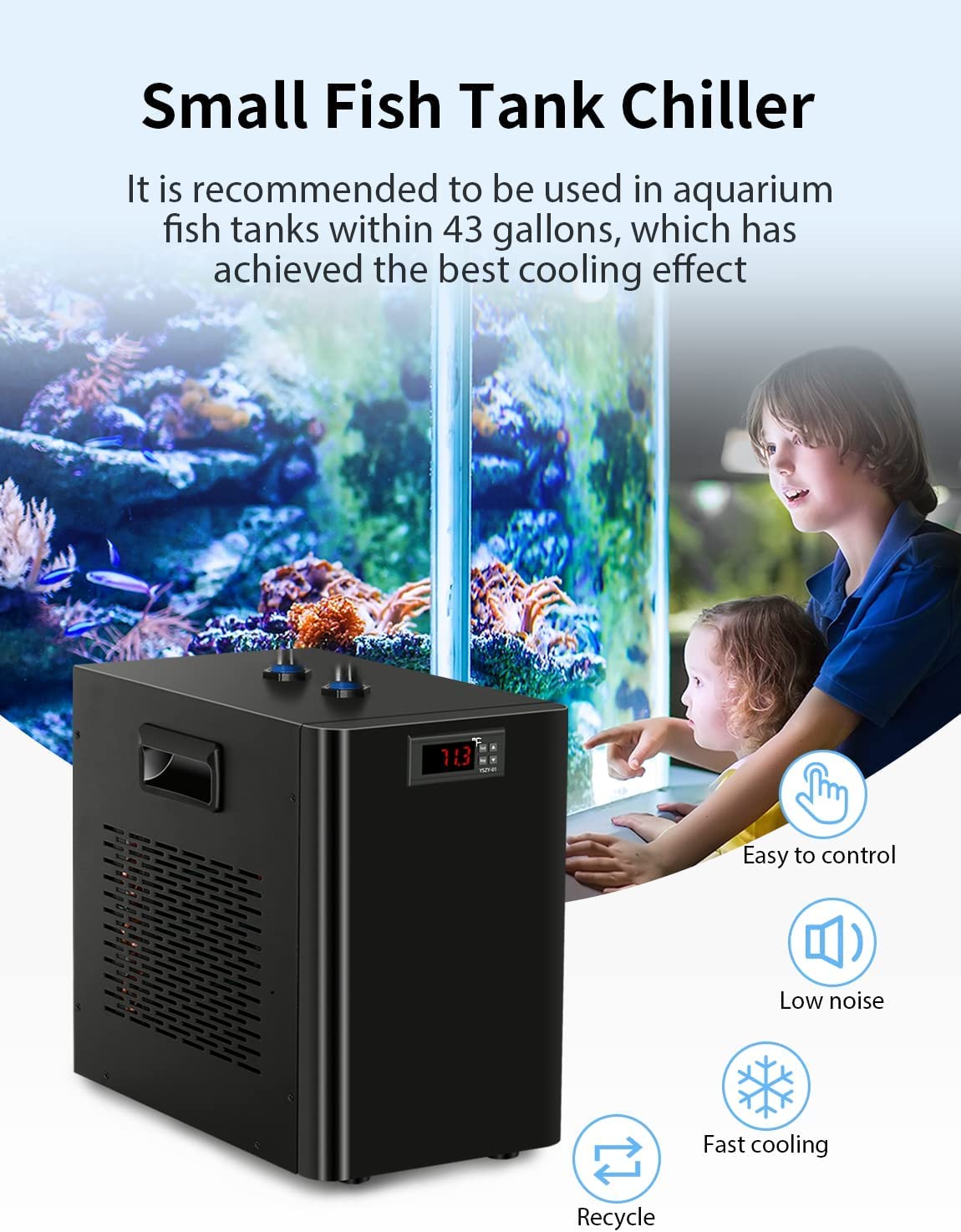 Aquarium Water Chiller 42GAL 1/10HP Fish Tank Water Chiller 160L