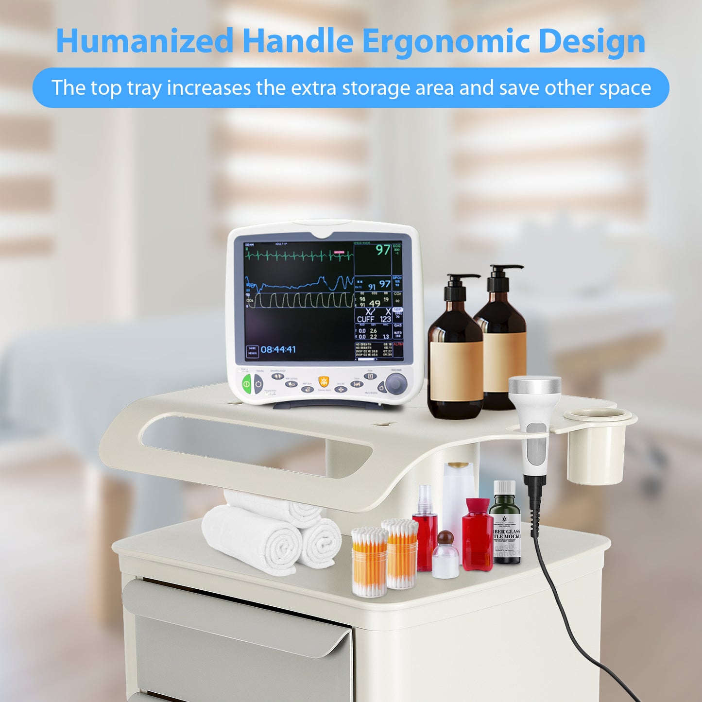 Mobile Ultrasound Cart for Ultrasound Imaging Scanner Hospital Medical Trolley